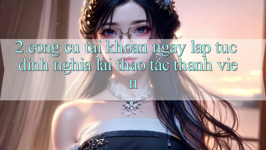 2. Công cụ “Tài khoản ngay lập tức” - Định nghĩa lại thao tác thành viên