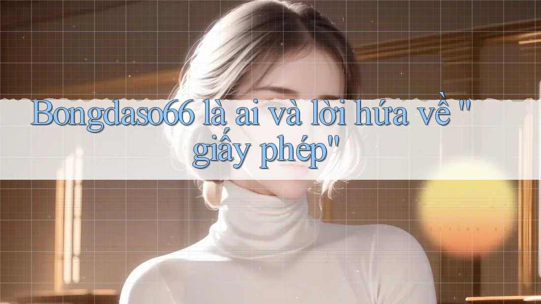 Bongdaso66 là ai và lời hứa về “giấy phép”