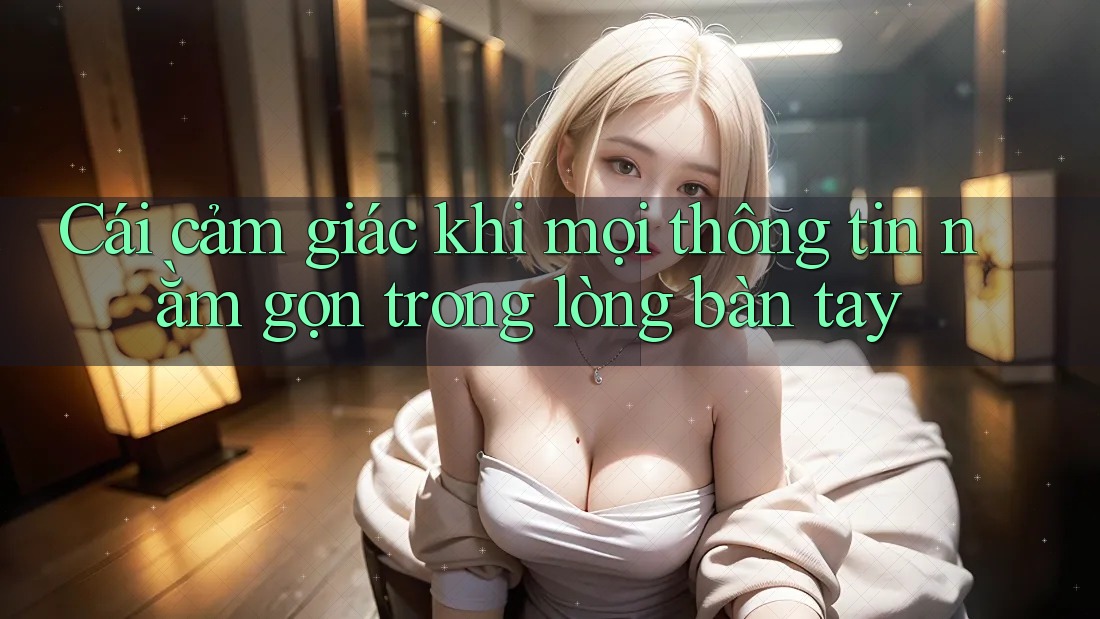 Cái cảm giác khi mọi thông tin nằm gọn trong lòng bàn tay Cái cảm giác khi mọi thông tin nằm gọn trong lòng bàn tay